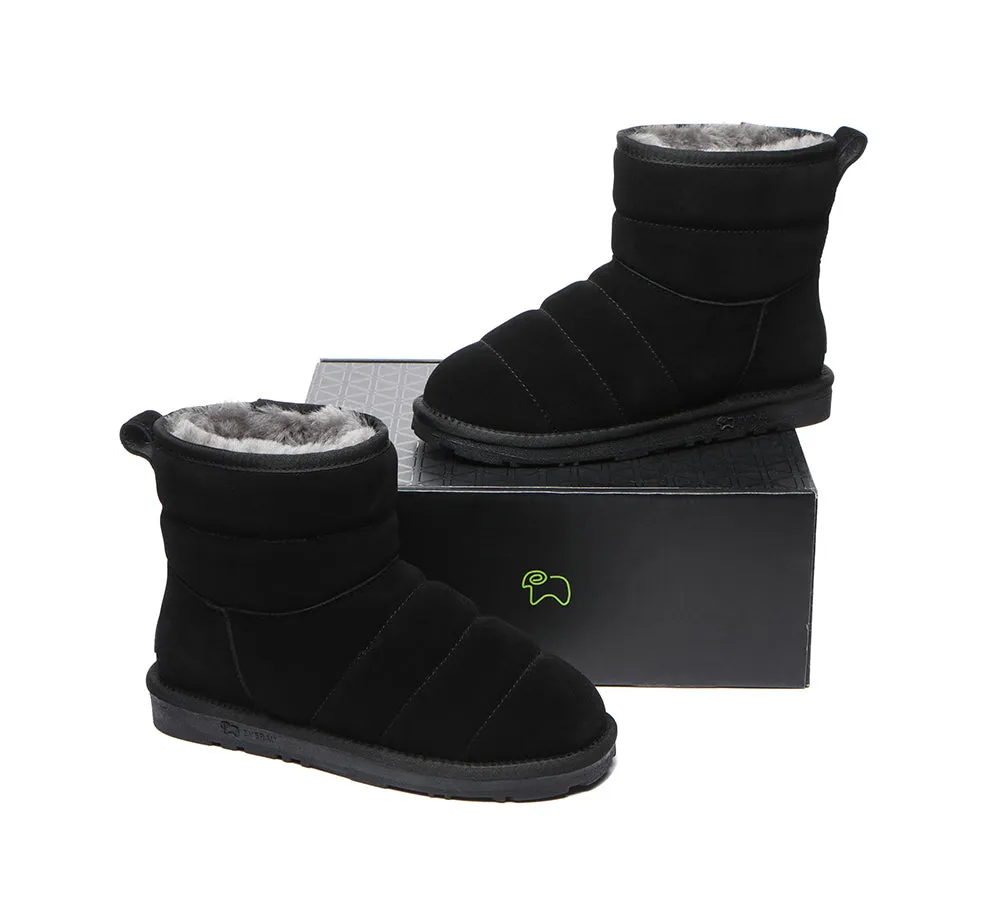 EVERAU® Mini Sheepskin Boots Women Mini Puffer