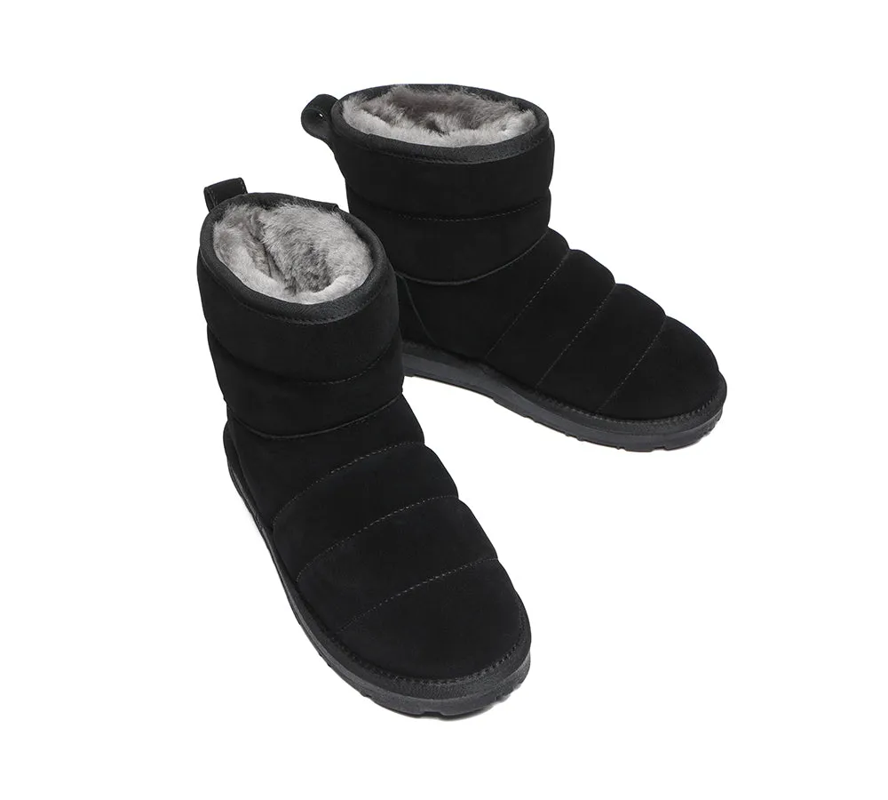 EVERAU® Mini Sheepskin Boots Women Mini Puffer