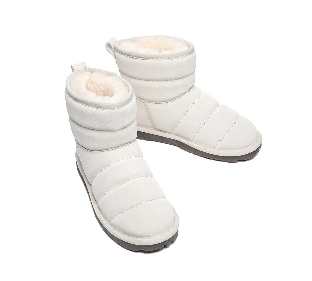 EVERAU® Mini Sheepskin Boots Women Mini Puffer