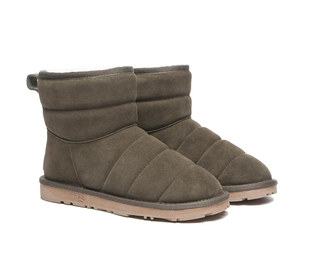 EVERAU® Mini Sheepskin Boots Women Mini Puffer