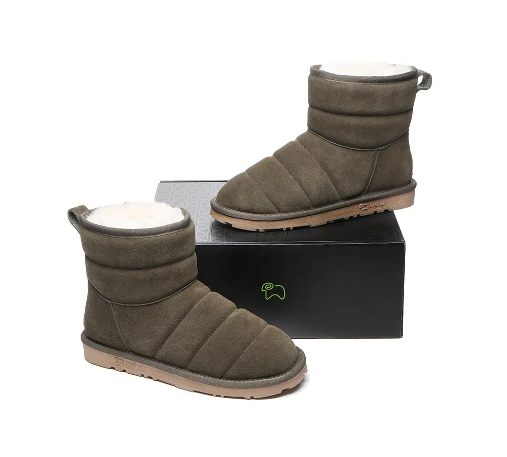 EVERAU® Mini Sheepskin Boots Women Mini Puffer