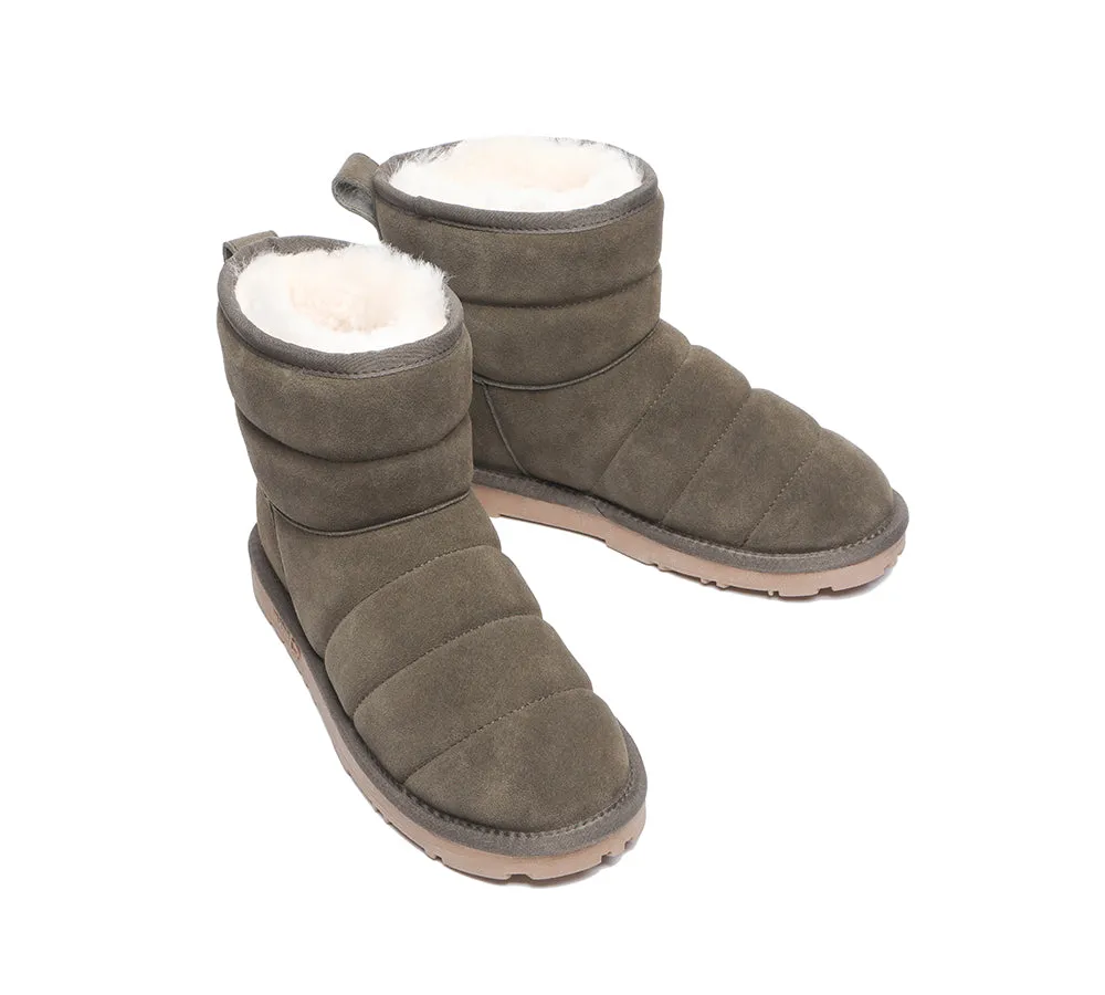EVERAU® Mini Sheepskin Boots Women Mini Puffer