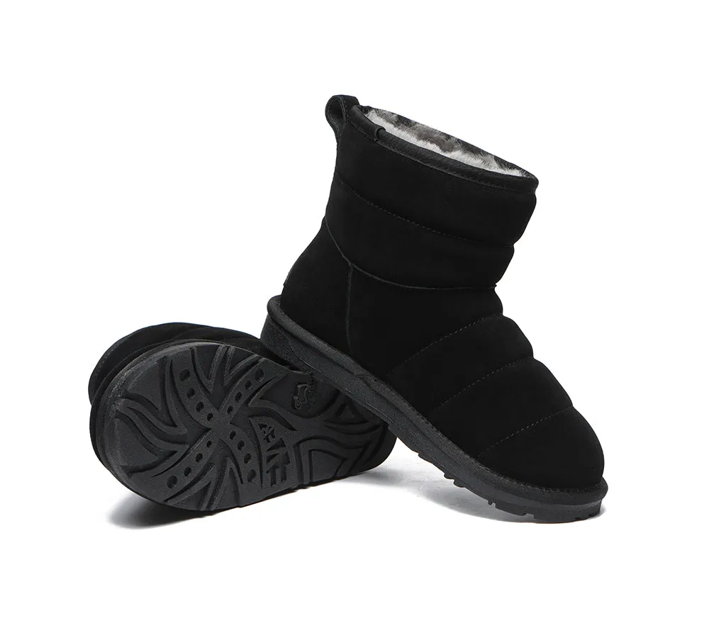 EVERAU® Mini Sheepskin Boots Women Mini Puffer