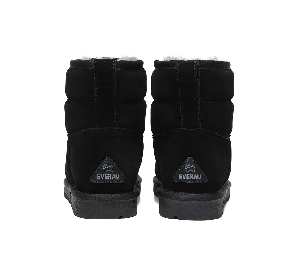 EVERAU® Mini Sheepskin Boots Women Mini Puffer