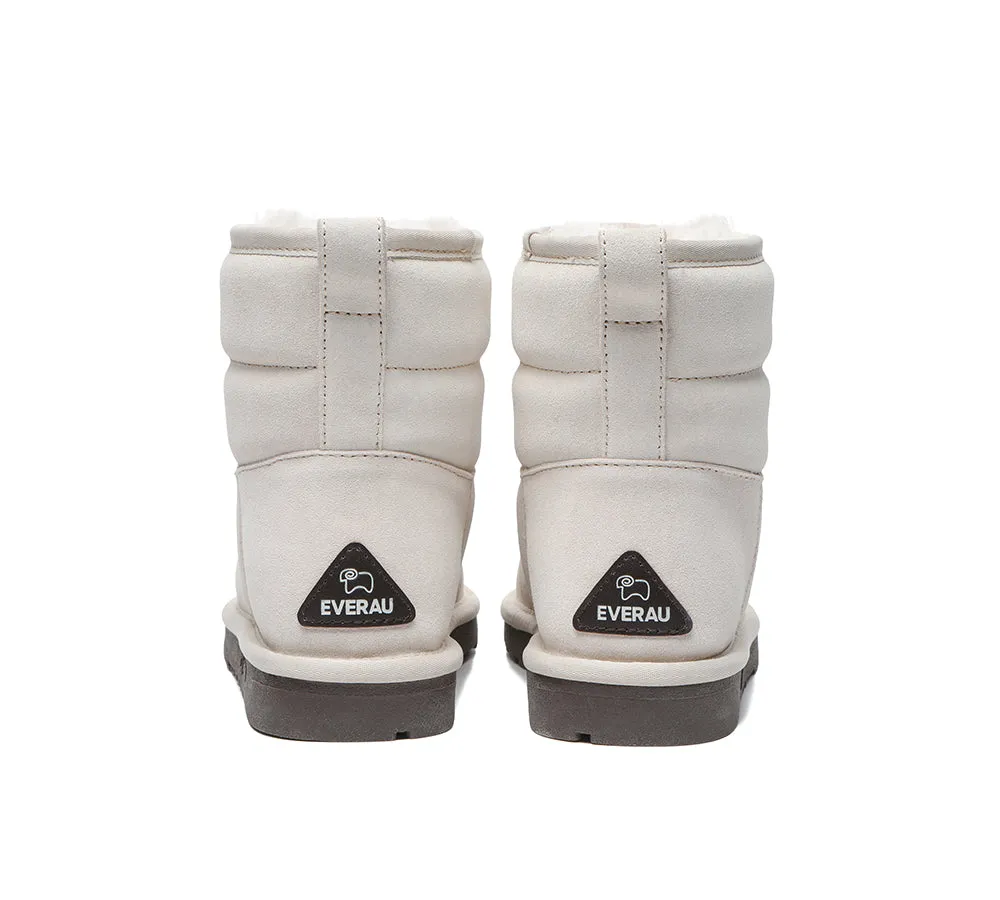 EVERAU® Mini Sheepskin Boots Women Mini Puffer