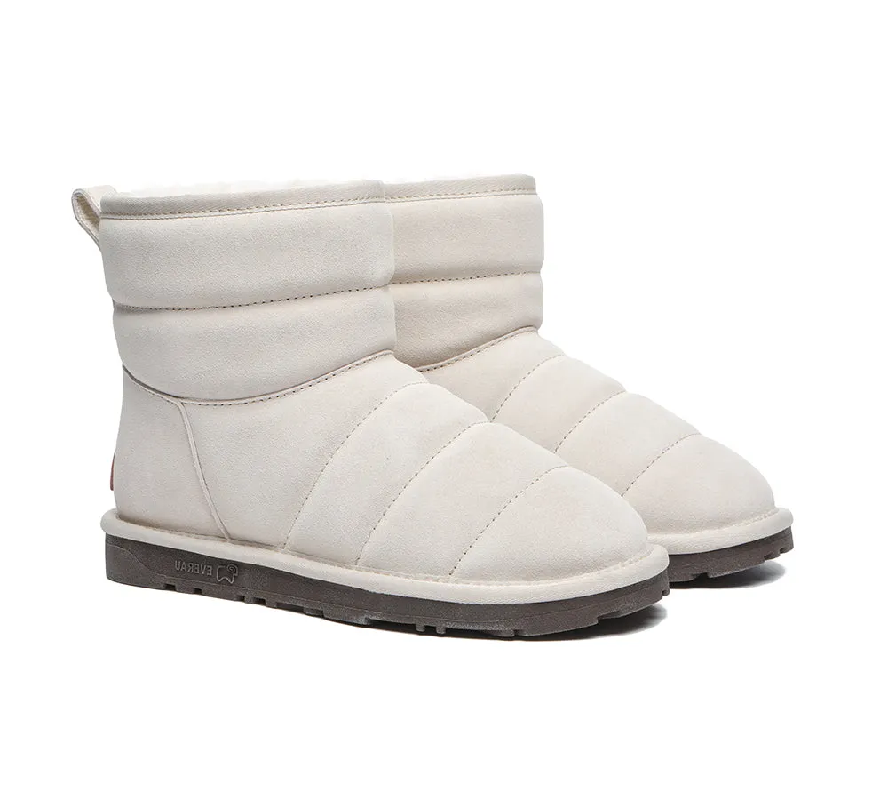 EVERAU® Mini Sheepskin Boots Women Mini Puffer