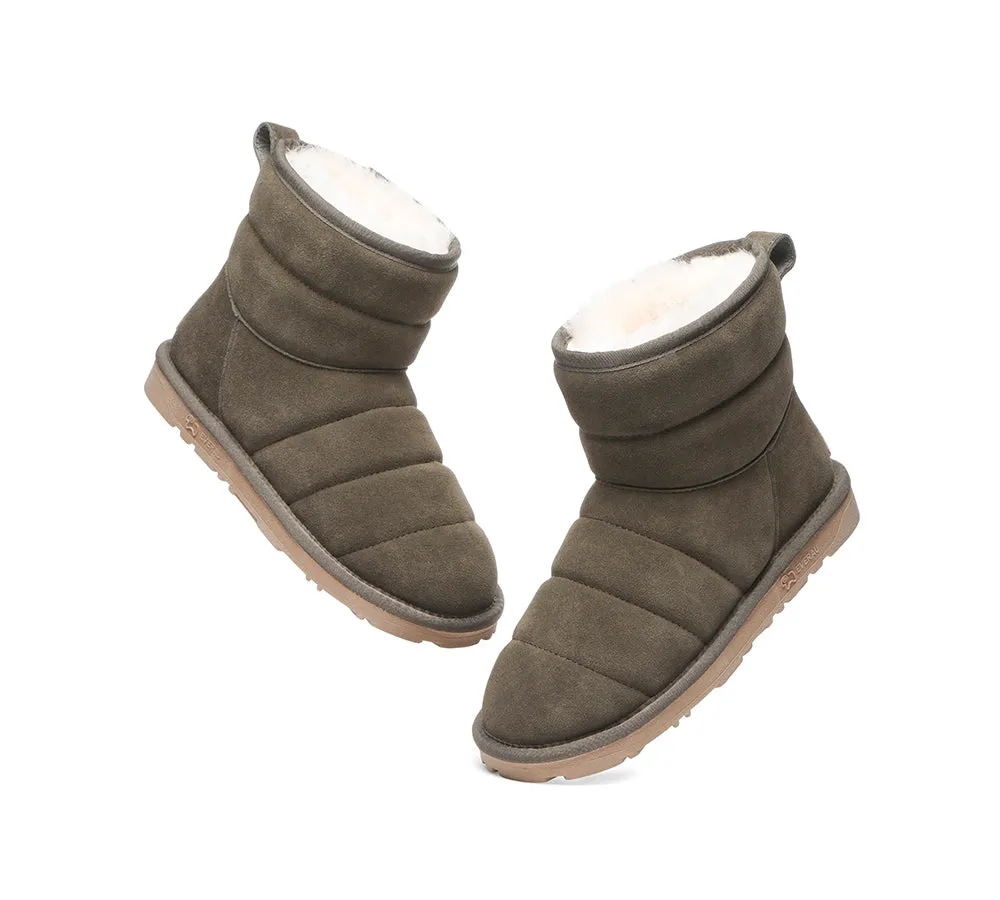 EVERAU® Mini Sheepskin Boots Women Mini Puffer