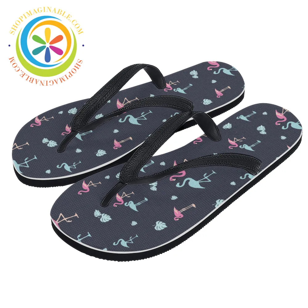 Flamingo Love -  Men's & Ladies Flip-Flops