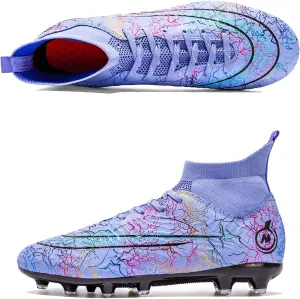 FLIOZY Mens High-Top Soccer Boots Big Kids Professional Training Shoes Athletic Soccer Shoes Turf Shoes Outdoor Football Shoes Sneaker