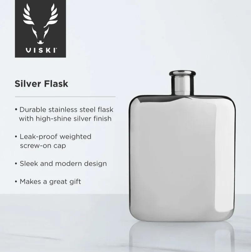 Harrison Polished Stainless Steel Flask