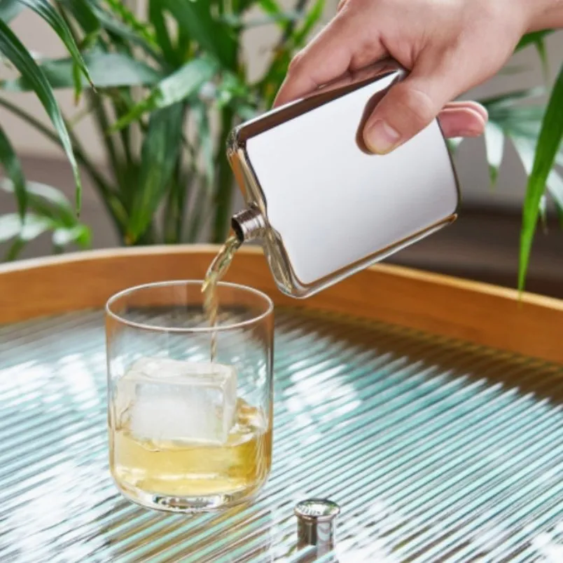 Harrison Polished Stainless Steel Flask