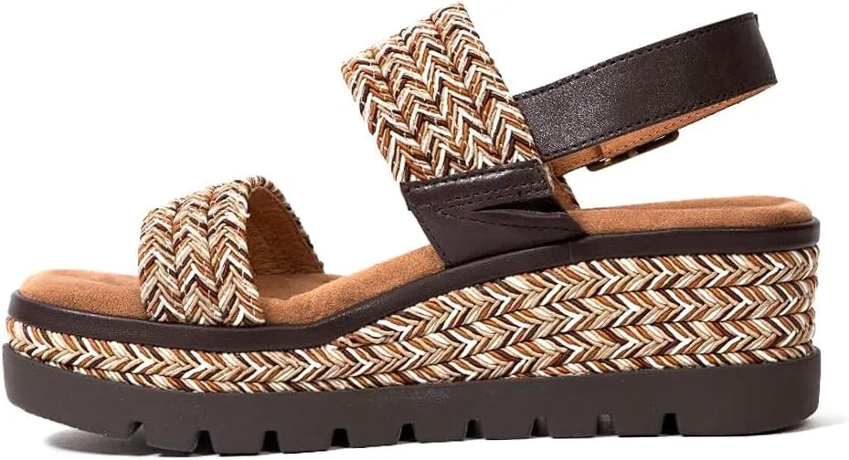 Jambu Womens Destiny Braided Sling Back Casual Sandals Casual Mid Heel 2-3" - Black