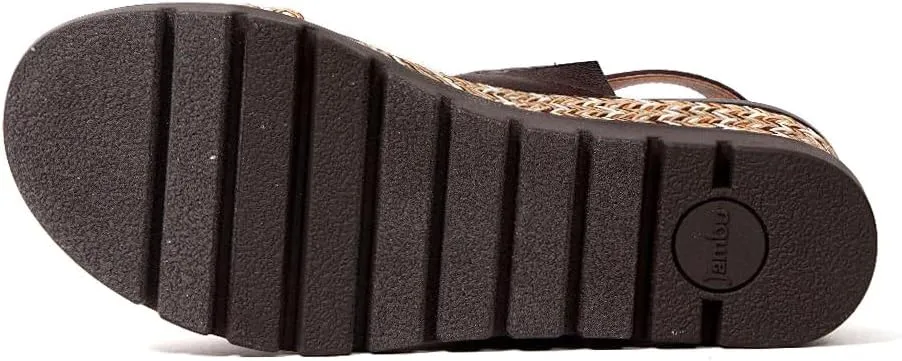 Jambu Womens Destiny Braided Sling Back Casual Sandals Casual Mid Heel 2-3" - Black