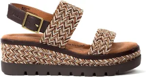 Jambu Womens Destiny Braided Sling Back Casual Sandals Casual Mid Heel 2-3" - Black