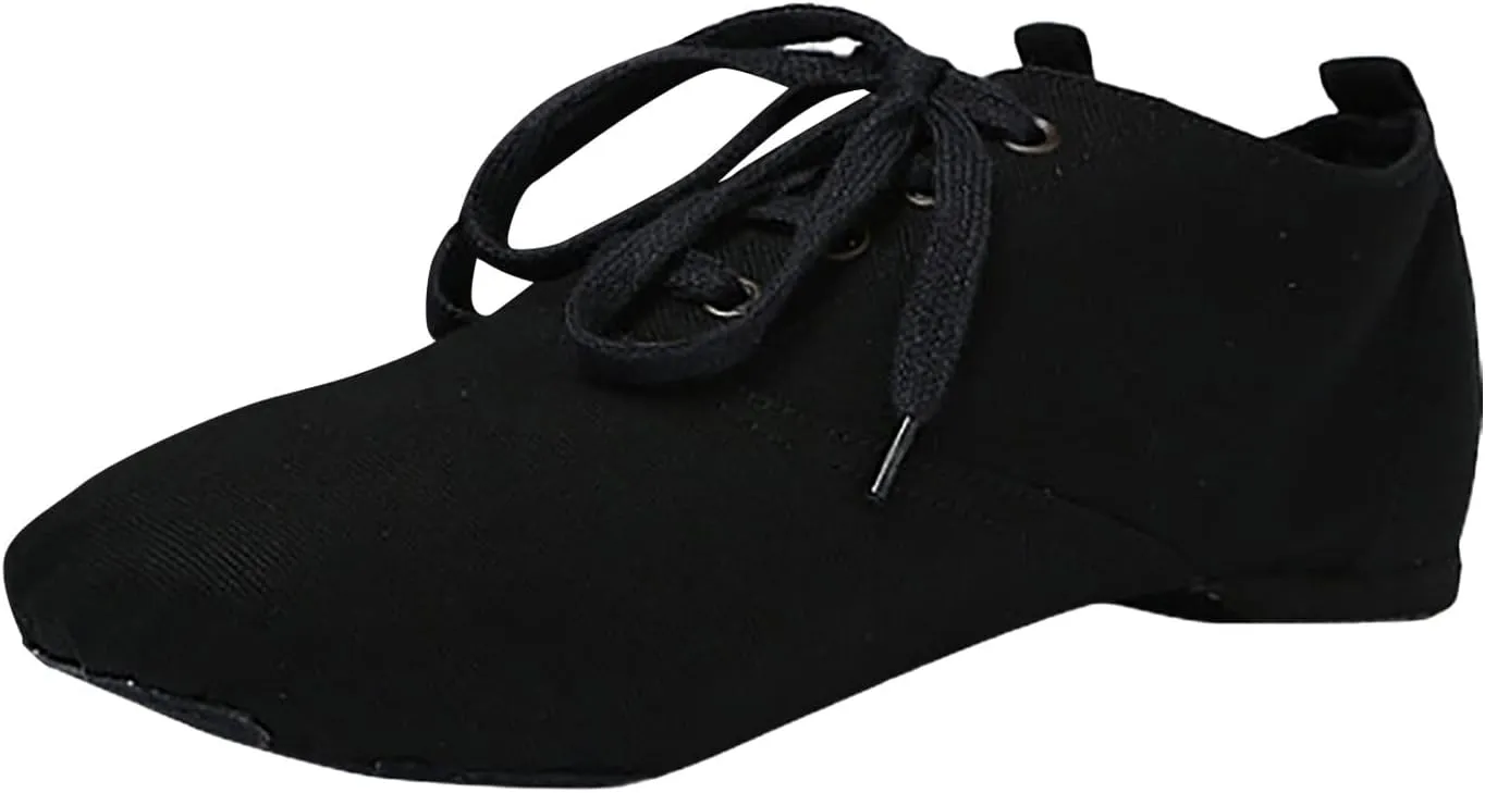Jazz Shoes for Girls Boys Canvas Unisex Slip-On Dance Shoes (Toddler/Little Kid/Big Kid) Soft Soled Boys Shoes