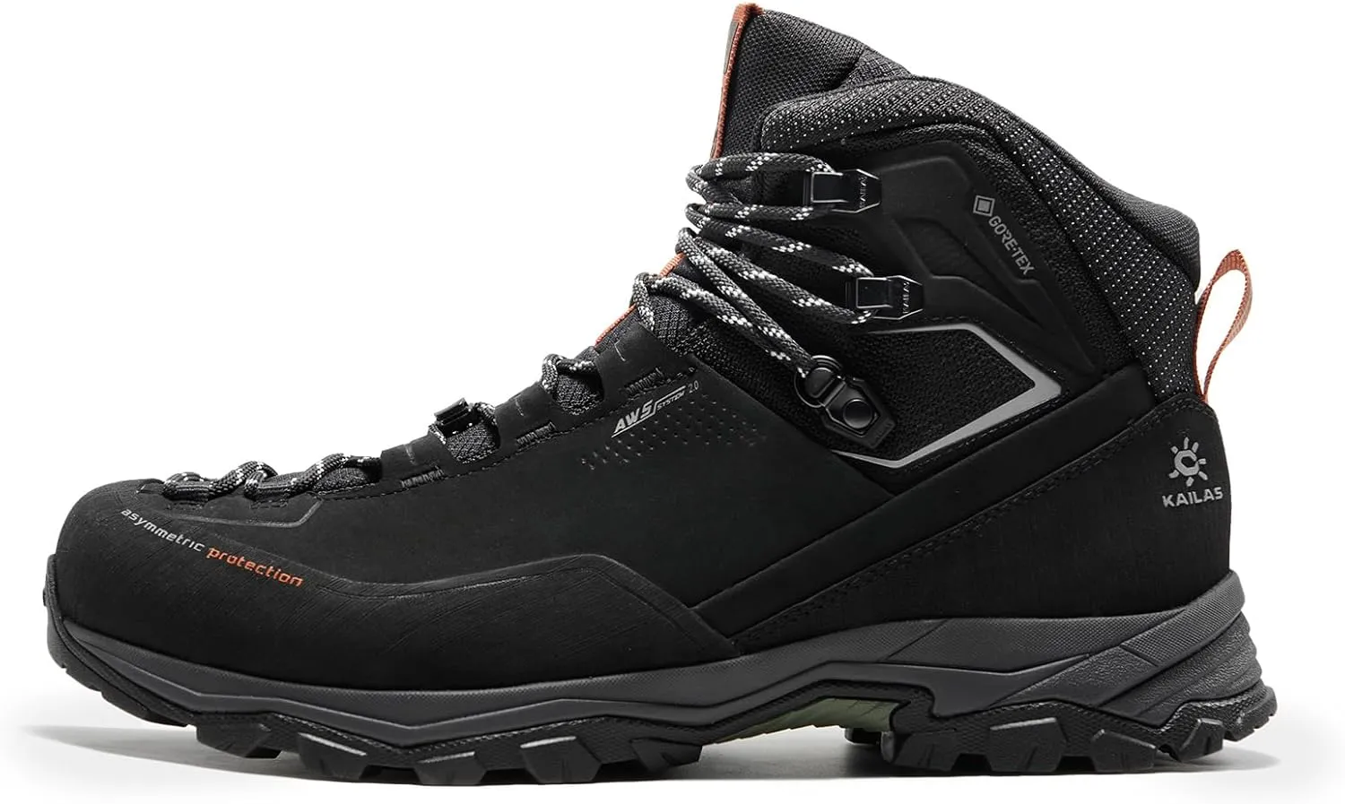 KAILAS Men's MT5-1 GTX Mid Height Waterproof Slip Resistant Hiking Shoes