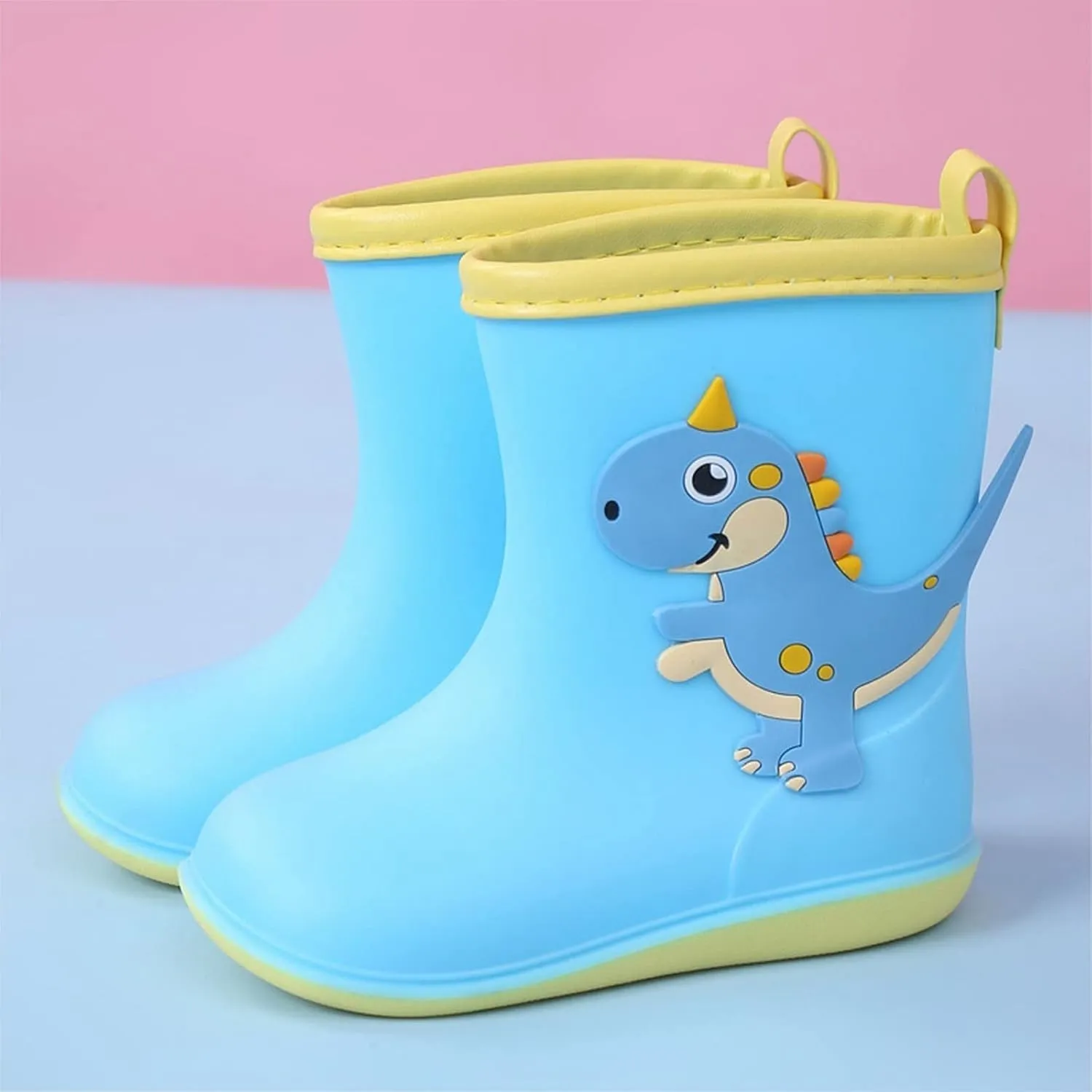 Kids Rain Boots for Girls Boys Toddler Waterproof Rubber Boots Cute Dinosaur Printed Water Boots Baby Infant Snow Boots