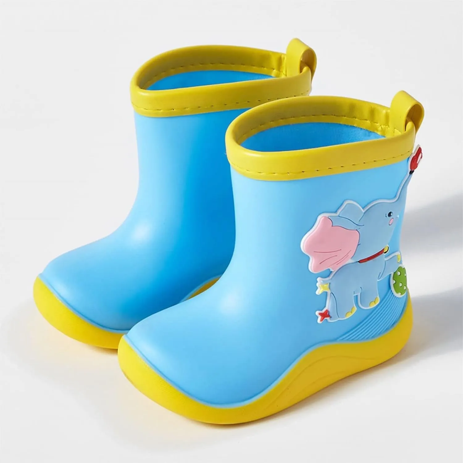 Kids Rain Boots Toddler Cute Cartoon Rain Shoes Infant Waterproof Rubber Mud Boots for Girls Boys with Newborn Booties