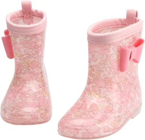 Kids Rain Boots, Toddler Girls Boys Rain Boots Waterproof Water Shoes Non-Slip Mud Boots with Water Shoes for Kids