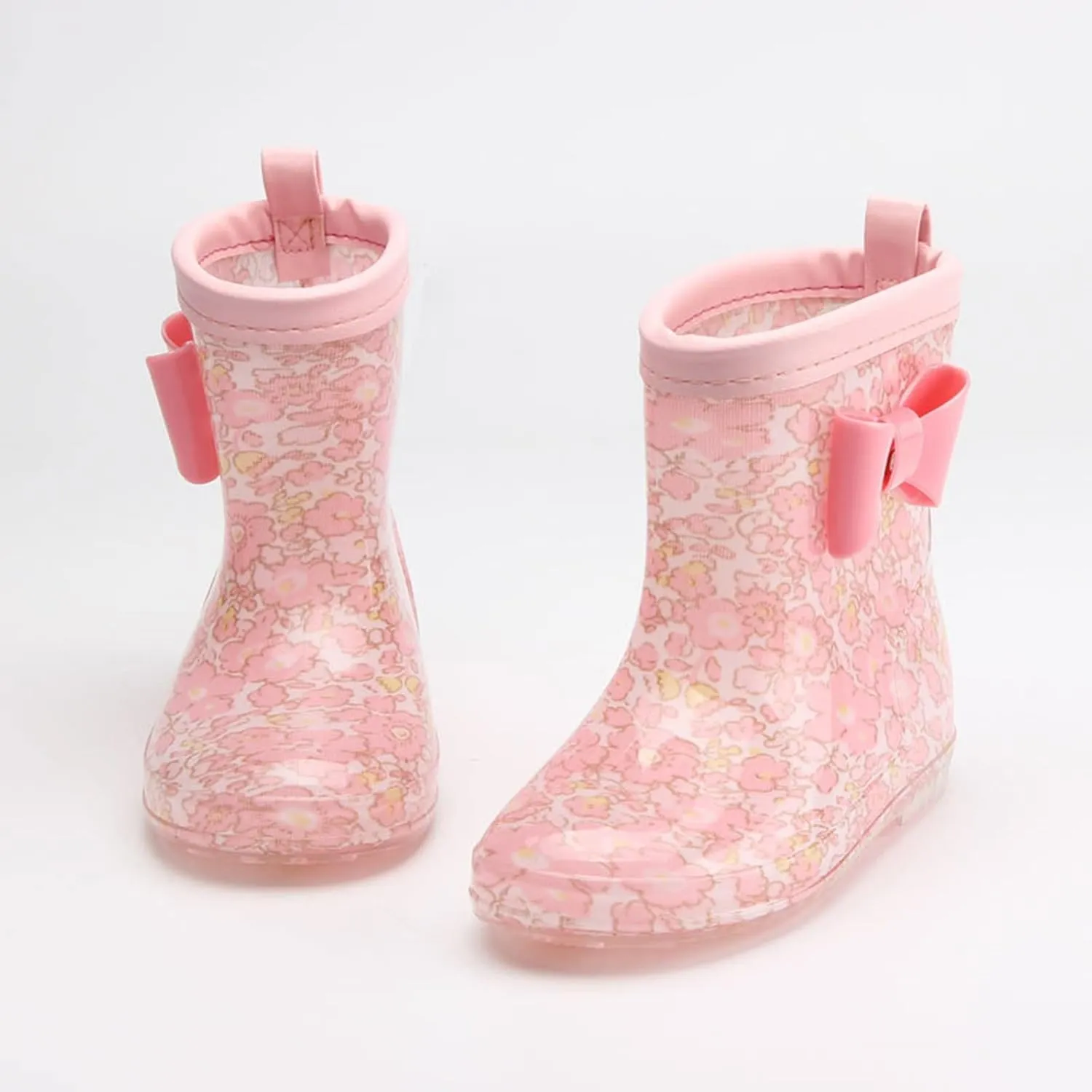 Kids Rain Boots, Toddler Girls Boys Rain Boots Waterproof Water Shoes Non-Slip Mud Boots with Water Shoes for Kids