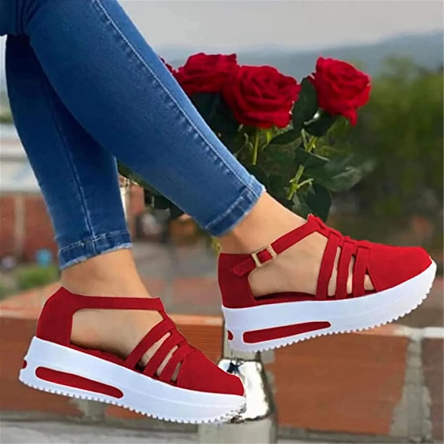 Lausiuoe Sneakers For Women Walking Shoes Comfortable Tennis Shoes Breathable Casual Gym Workout Restaurant Work Shoes