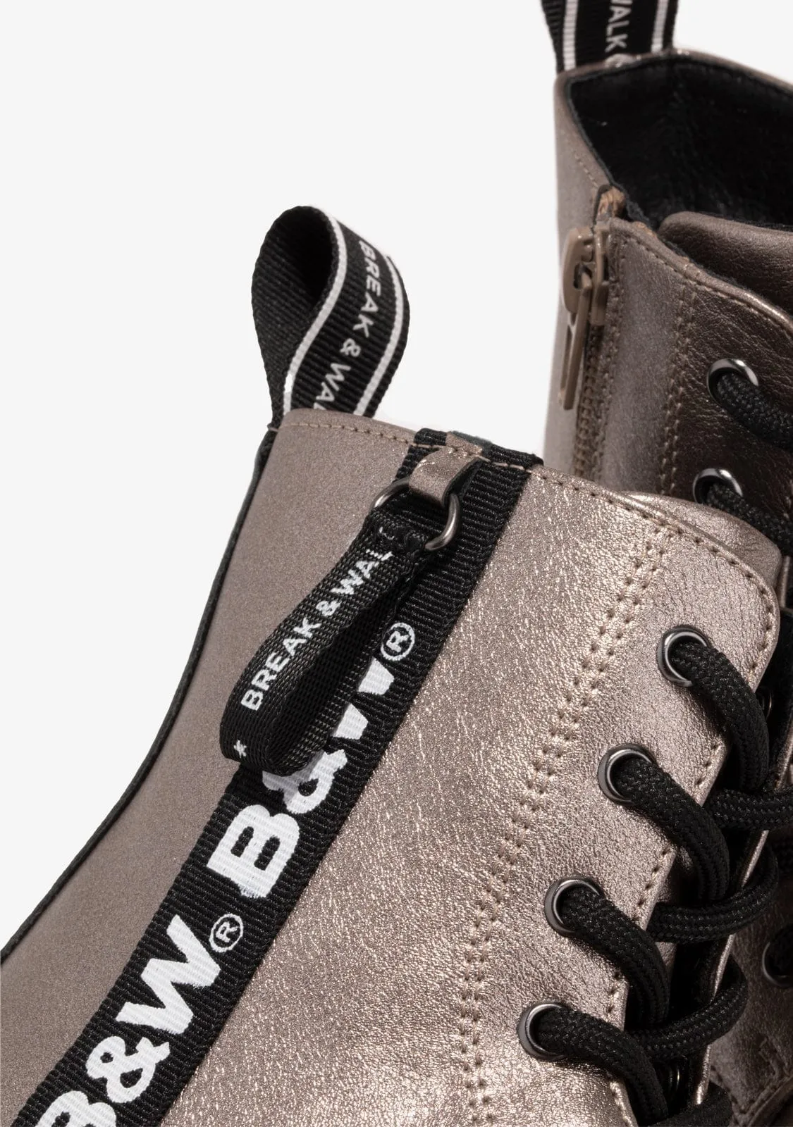 Lead Military Logo Boots