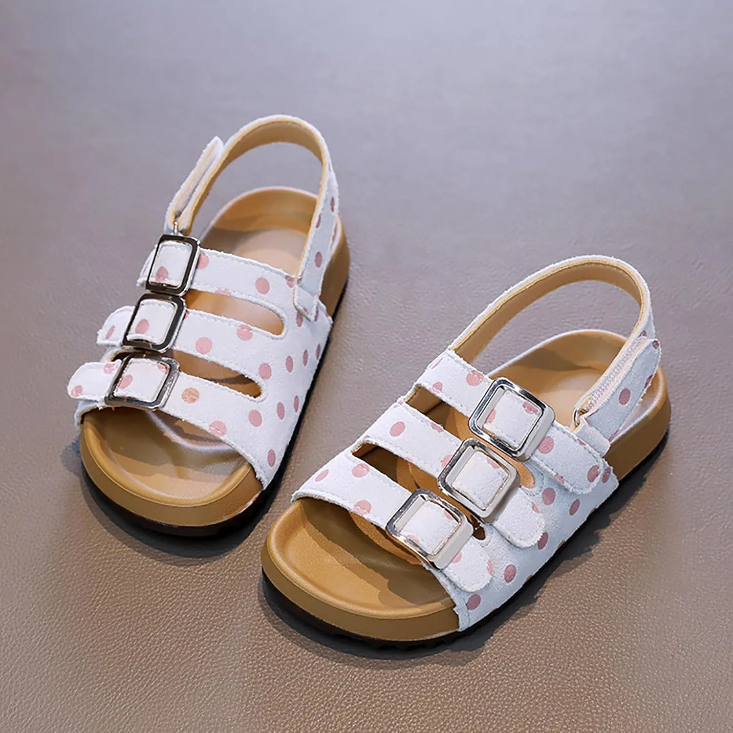 Little Girl Easter Summer Dress Shoes Girls Shoes Comfortable Soft Sole Sandals Fashionable Open Toe Polka Dot Sandals Kids Closed Toe Water Sandal