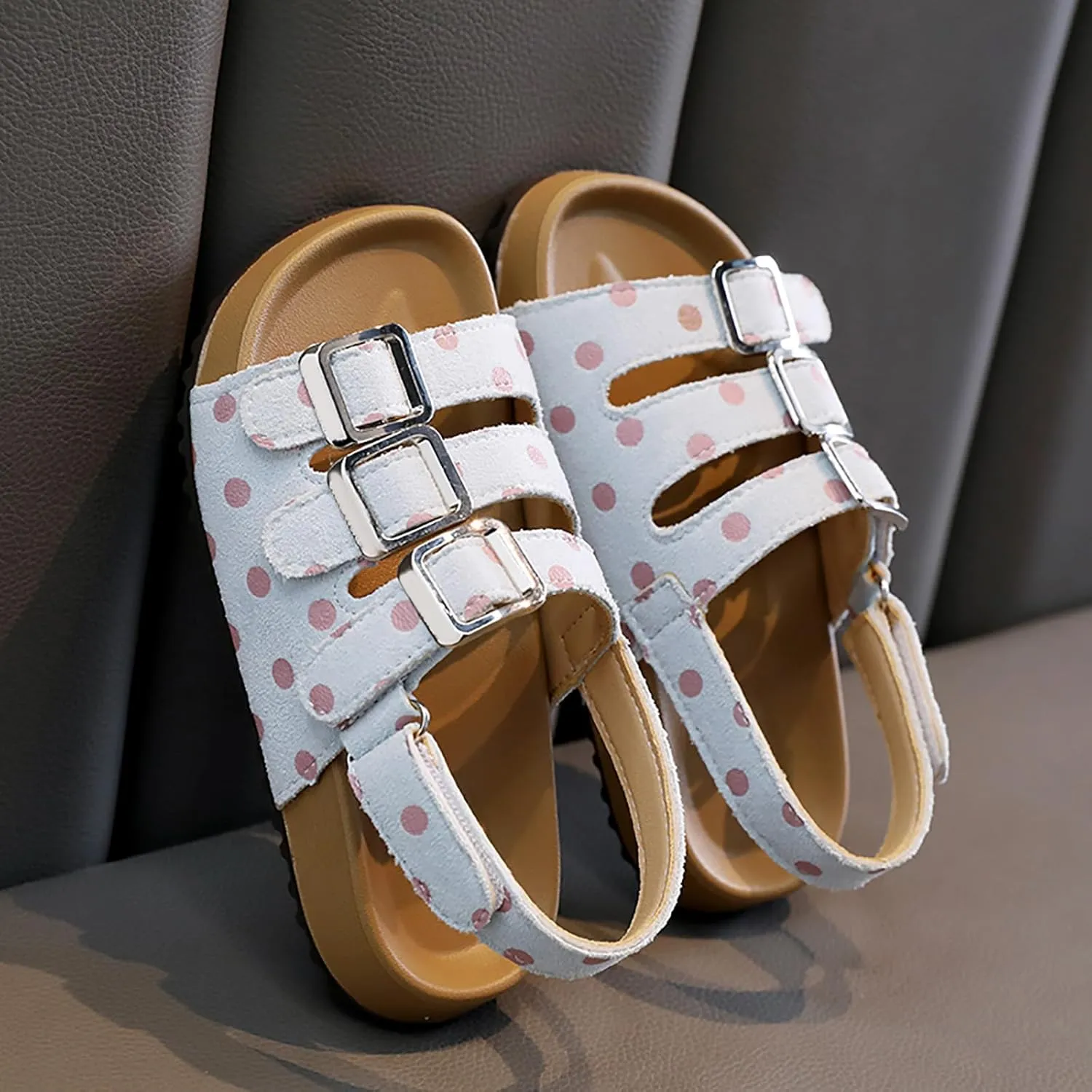 Little Girl Easter Summer Dress Shoes Girls Shoes Comfortable Soft Sole Sandals Fashionable Open Toe Polka Dot Sandals Kids Closed Toe Water Sandal