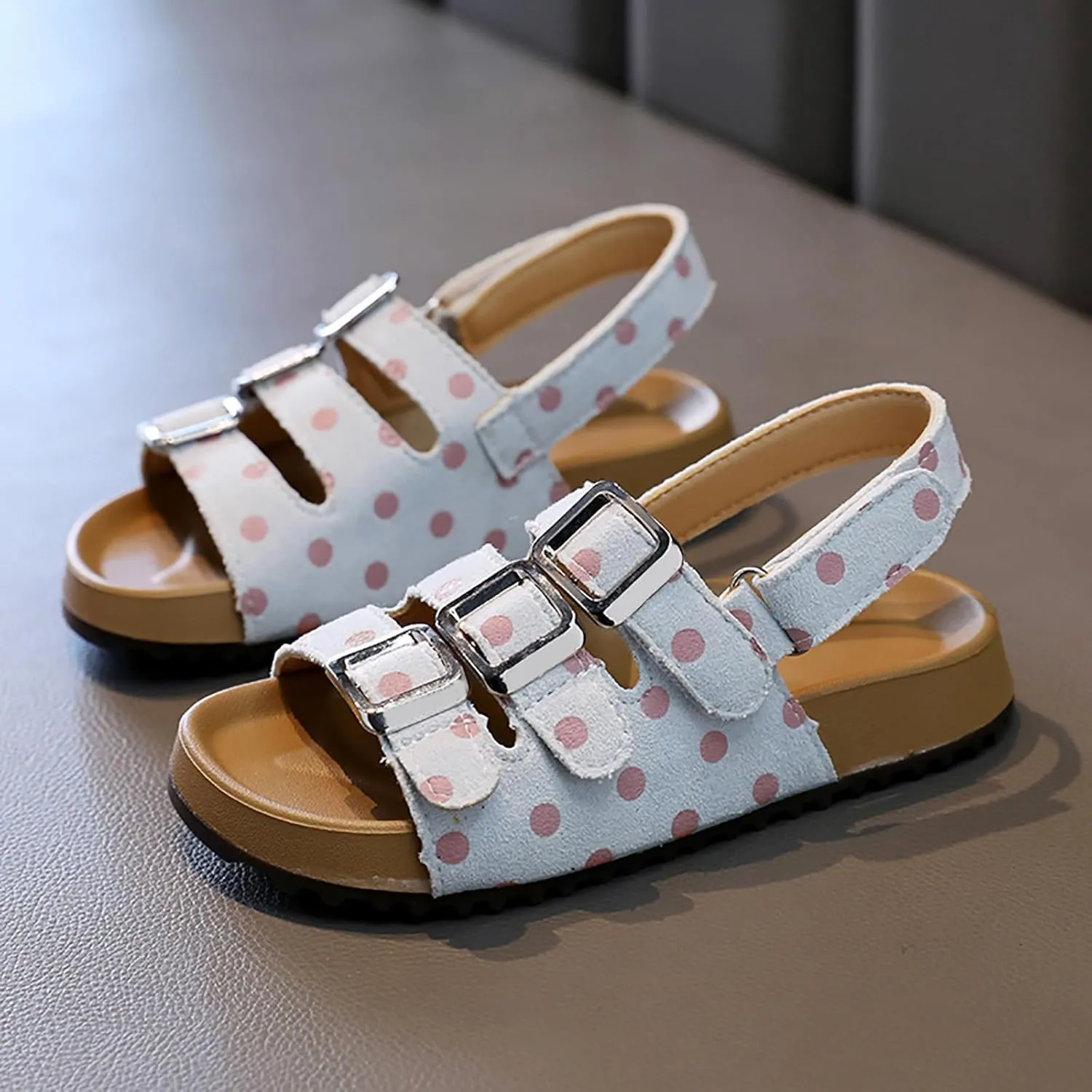 Little Girl Easter Summer Dress Shoes Girls Shoes Comfortable Soft Sole Sandals Fashionable Open Toe Polka Dot Sandals Kids Closed Toe Water Sandal