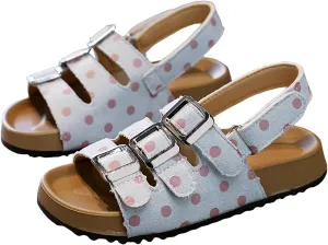 Little Girl Easter Summer Dress Shoes Girls Shoes Comfortable Soft Sole Sandals Fashionable Open Toe Polka Dot Sandals Kids Closed Toe Water Sandal