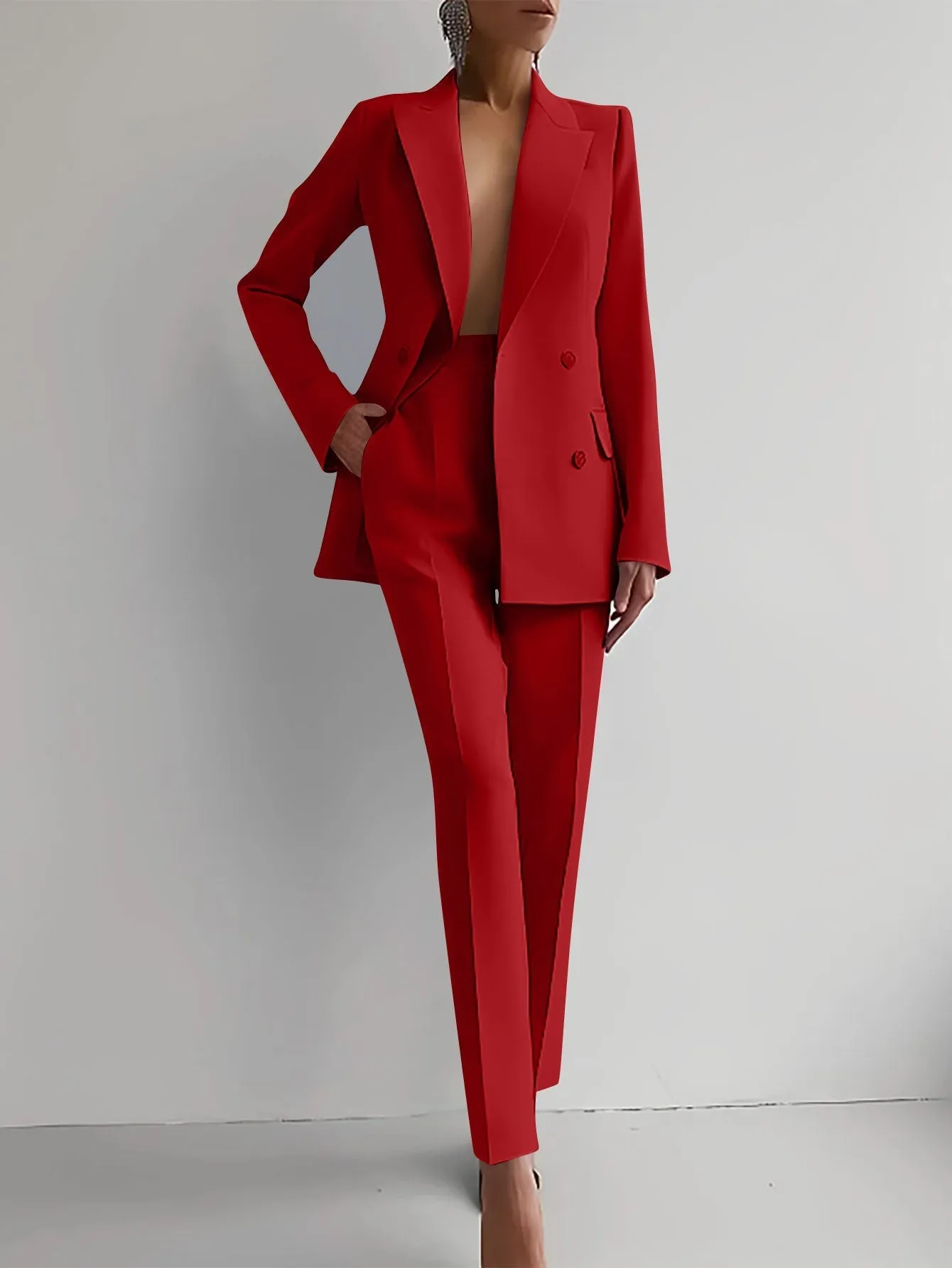 Luxury Women's Two Piece Suit Blazer