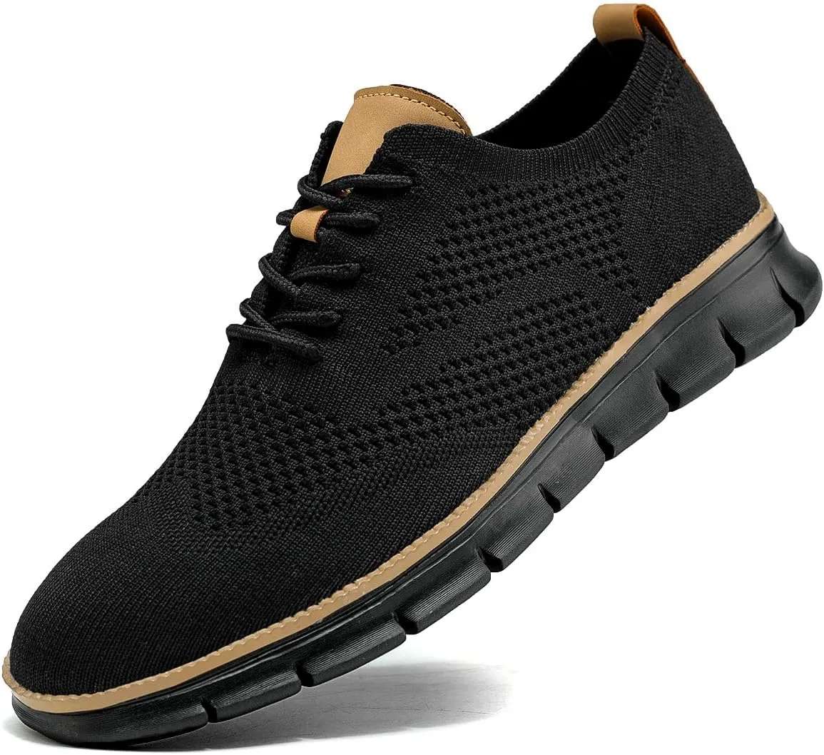 Mens Casual Dress Shoes Fashion Walking Sneakers Mesh Business Oxfords Work Lightweight Soft Sole