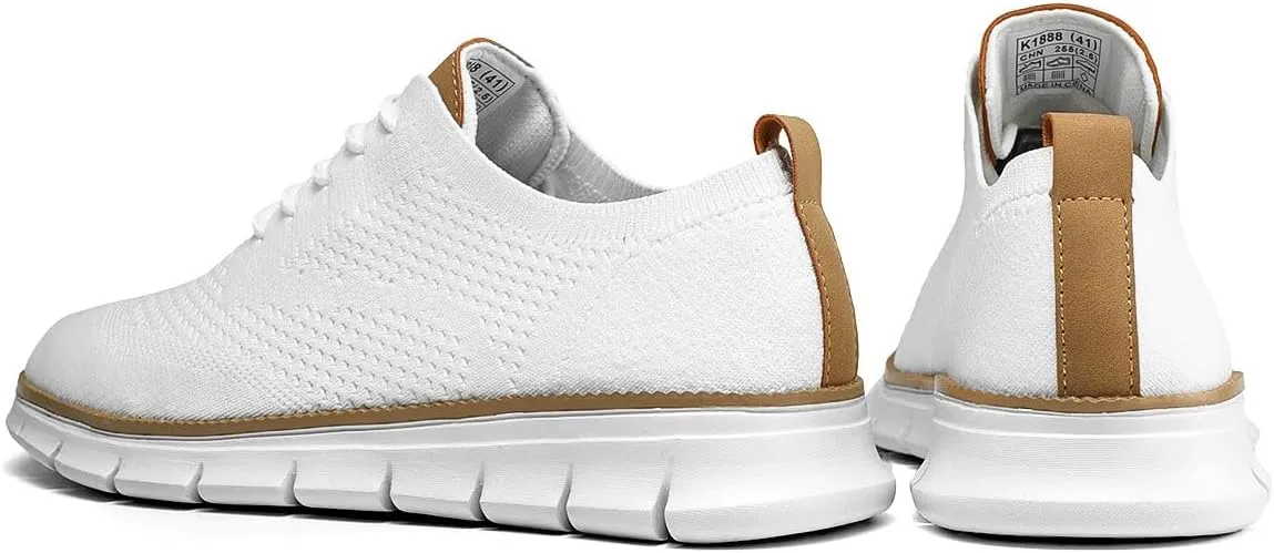 Mens Casual Dress Shoes Fashion Walking Sneakers Mesh Business Oxfords Work Lightweight Soft Sole