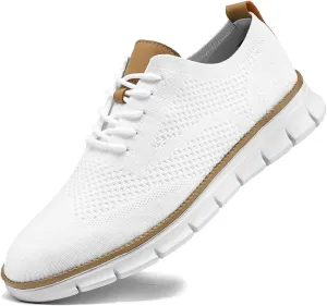 Mens Casual Dress Shoes Fashion Walking Sneakers Mesh Business Oxfords Work Lightweight Soft Sole