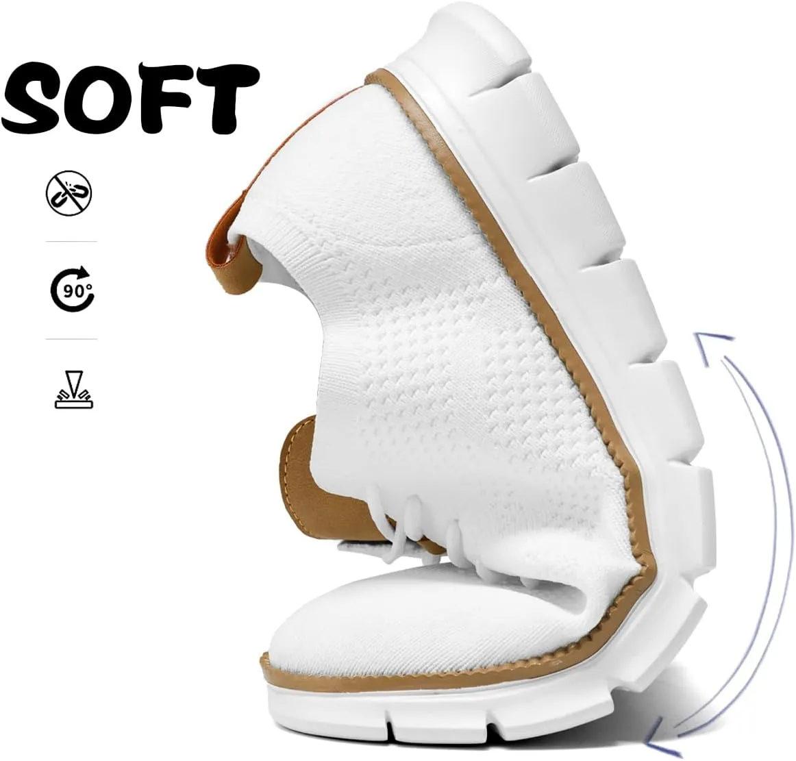 Mens Casual Dress Shoes Fashion Walking Sneakers Mesh Business Oxfords Work Lightweight Soft Sole