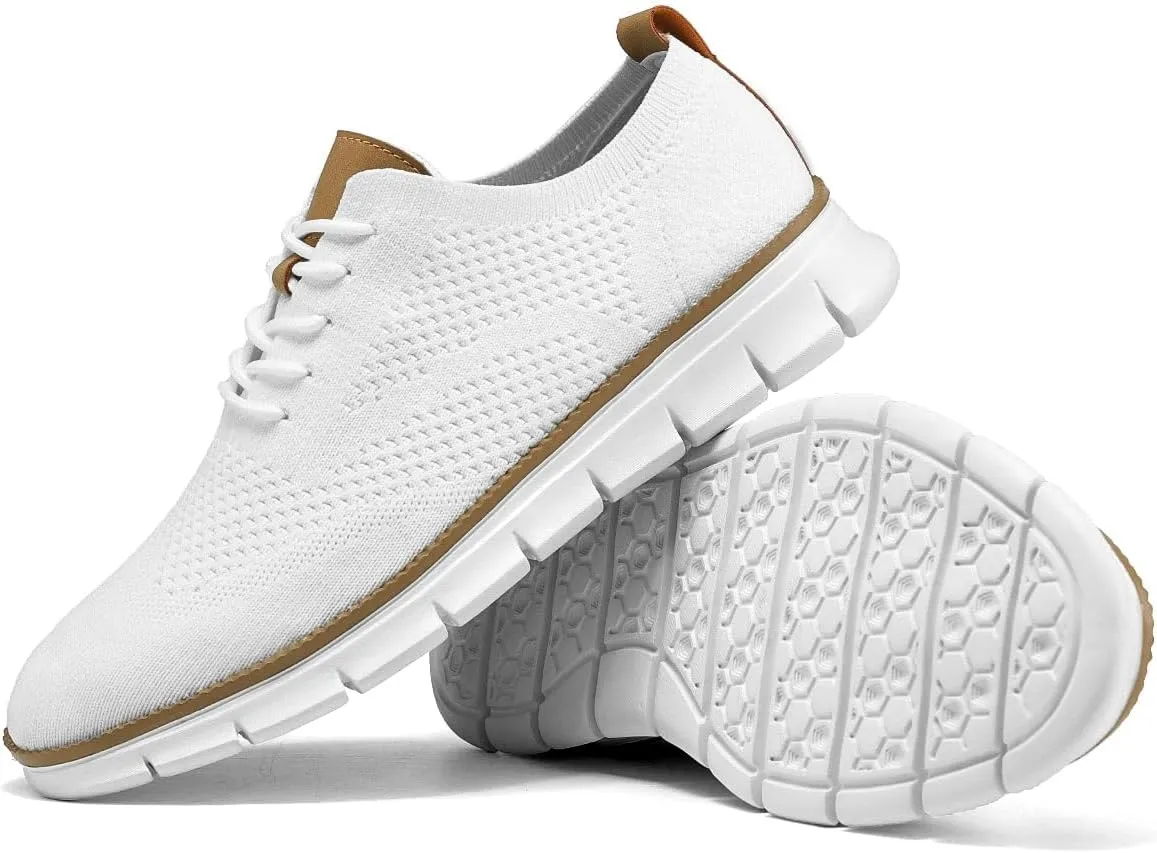 Mens Casual Dress Shoes Fashion Walking Sneakers Mesh Business Oxfords Work Lightweight Soft Sole