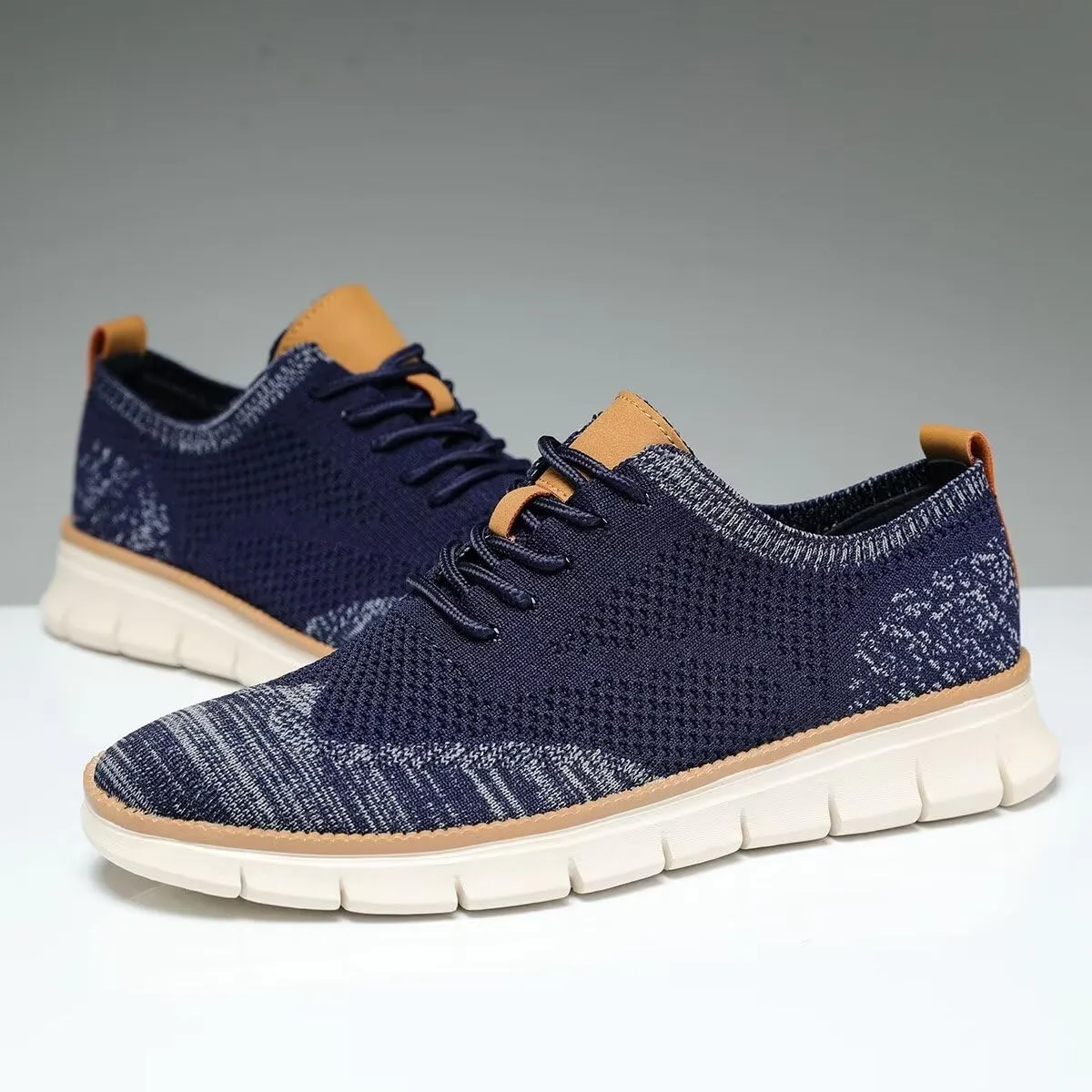 Mens Casual Dress Shoes Fashion Walking Sneakers Mesh Business Oxfords Work Lightweight Soft Sole