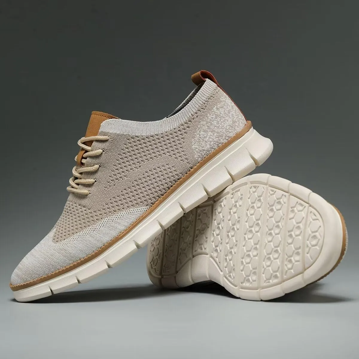 Mens Casual Dress Shoes Fashion Walking Sneakers Mesh Business Oxfords Work Lightweight Soft Sole