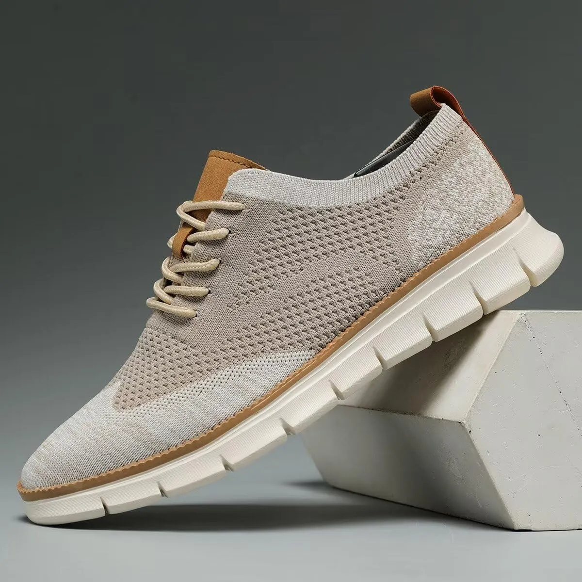 Mens Casual Dress Shoes Fashion Walking Sneakers Mesh Business Oxfords Work Lightweight Soft Sole