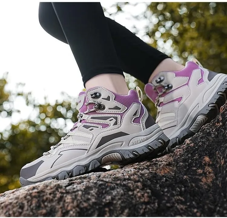 Men's Hiking Shoes, Breathable High Top Climbing Hiking Shoes, Outdoor Trekking Camping Boots, Waterproof Women's Hiking Boots