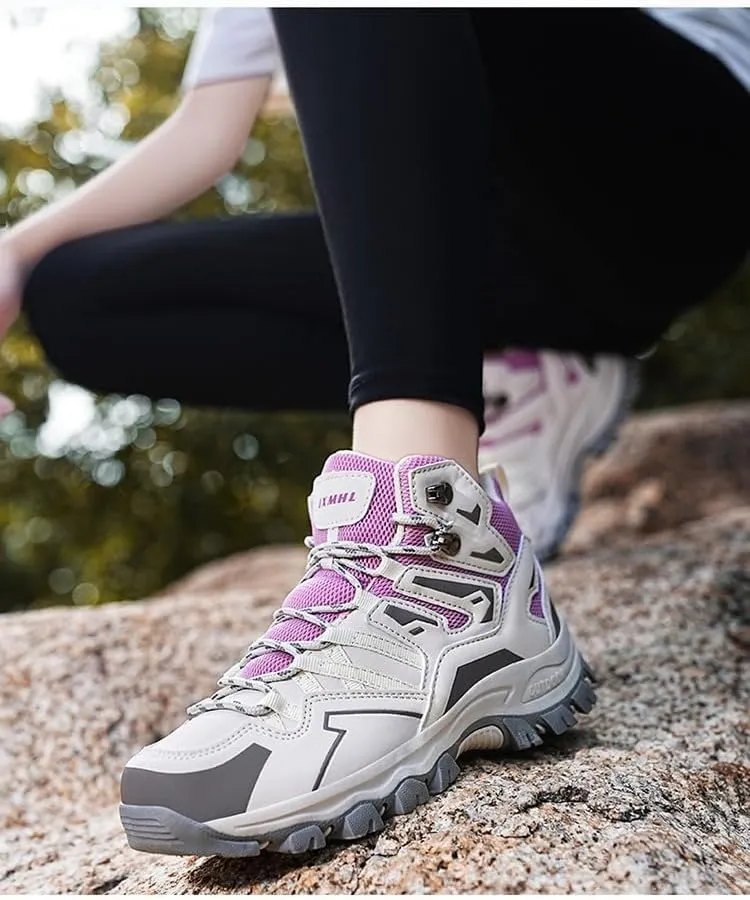Men's Hiking Shoes, Breathable High Top Climbing Hiking Shoes, Outdoor Trekking Camping Boots, Waterproof Women's Hiking Boots
