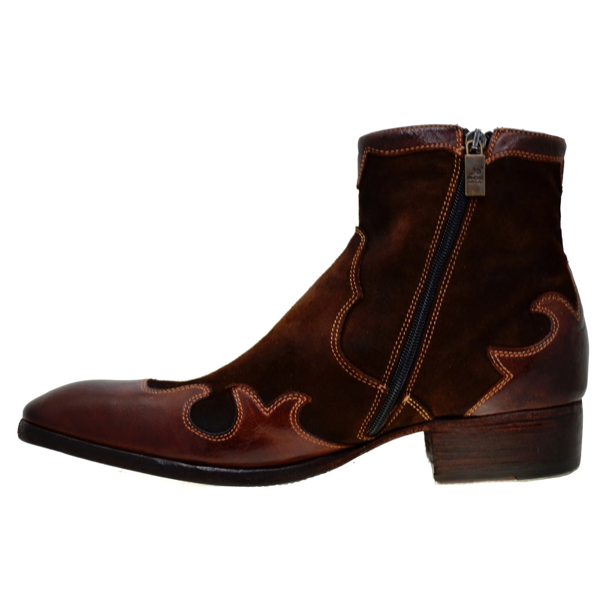 Men's Italian Shoes Jo Ghost 2100 Brown Leather Ankle Boots last pair size 41
