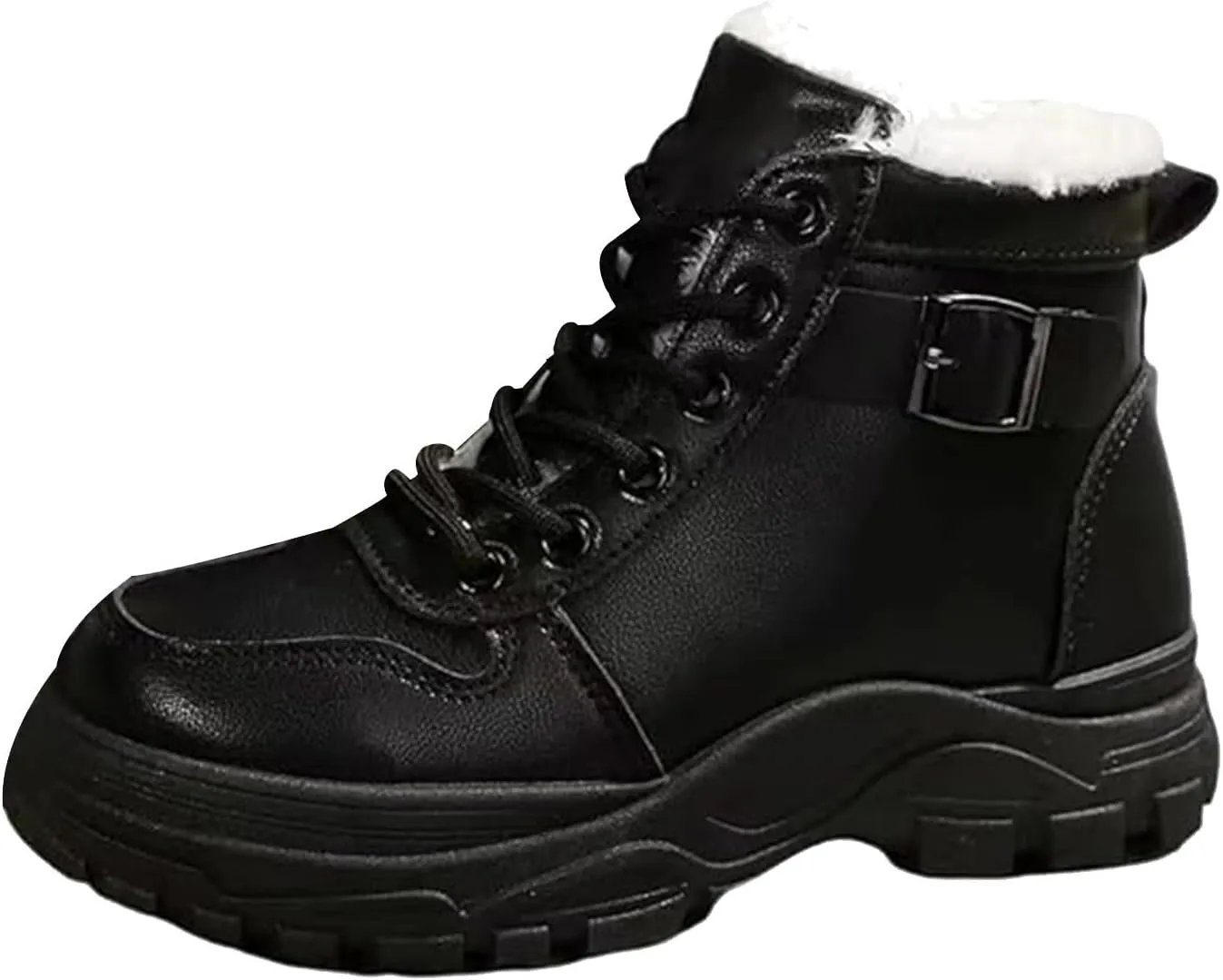 Men's Work Boots Soft Toe Hiking Sneakers Warm Fur Lined Womens Safety Shoes Steel Toe Winter Backpacking Snow Botas Warm Water Hike Grounded Footwear