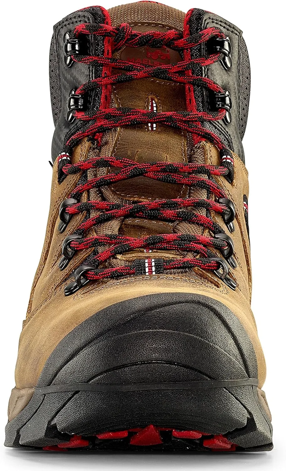 Mens Work Boots - Waterproof Leather 6" Work Boots - Professional Rubber Soled Waterproof Boot with Reinforced Composite Safety Toe (Dark Brown)