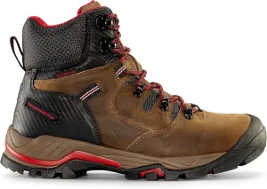 Mens Work Boots - Waterproof Leather 6" Work Boots - Professional Rubber Soled Waterproof Boot with Reinforced Composite Safety Toe (Dark Brown)