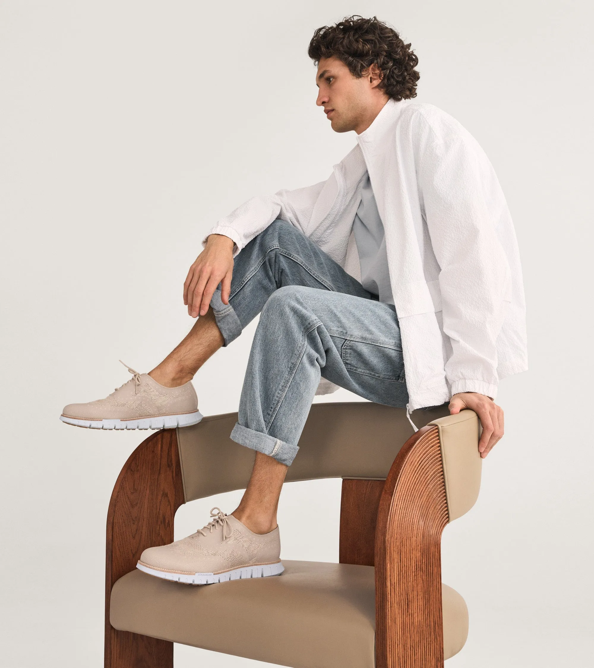 Men's ZERØGRAND Remastered Embrostitch Wingtip Oxfords