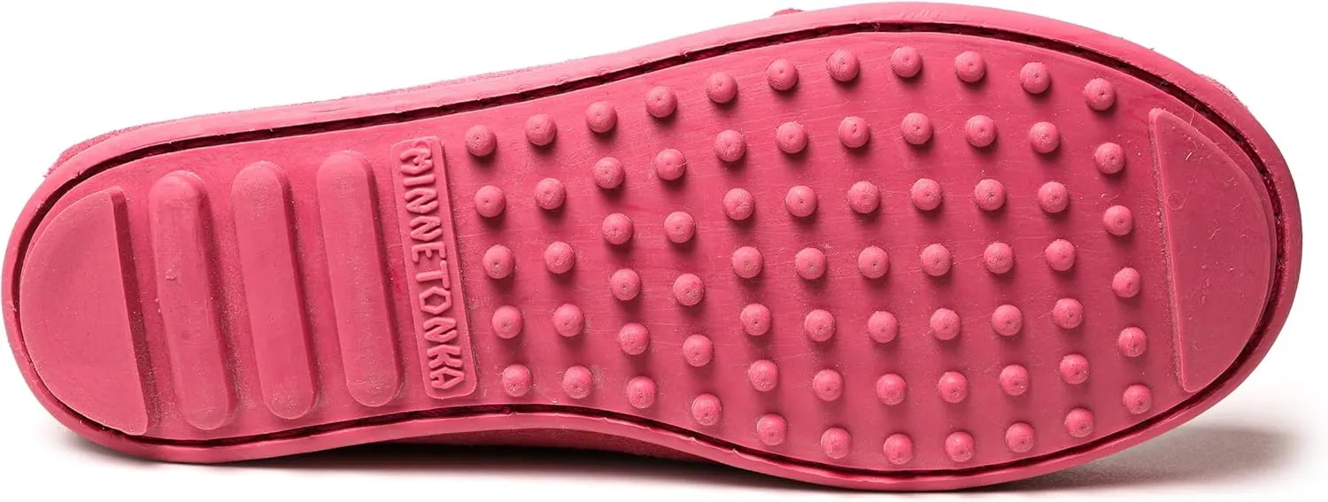 Minnetonka Childrens Thunderbird Animikii Hardsole - Moccasins for Kids with a Classic Leather Moccasin Silhouette, Cushioned Footbed, and Beaded Moccasin Design