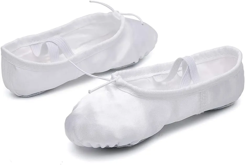 MSMAX Girls Ballet Shoes Toddler Costume Dancing Flats for Kids (Toddler/Little Kid/Big Kid)