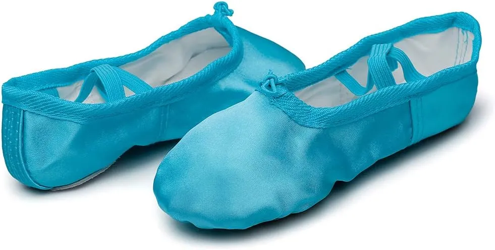 MSMAX Girls Ballet Shoes Toddler Costume Dancing Flats for Kids (Toddler/Little Kid/Big Kid)
