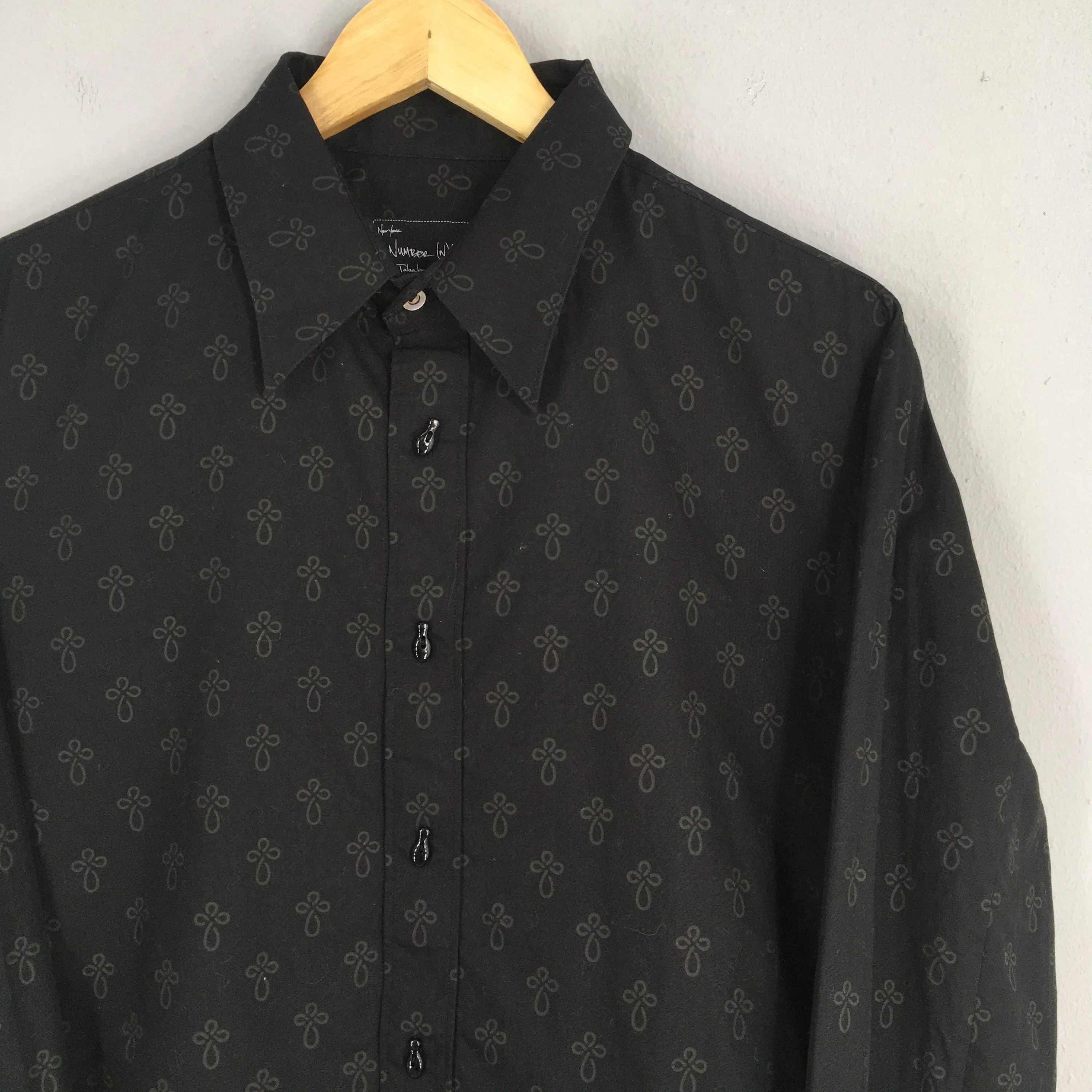 Number (N)ine Black Oxfords Shirt Medium